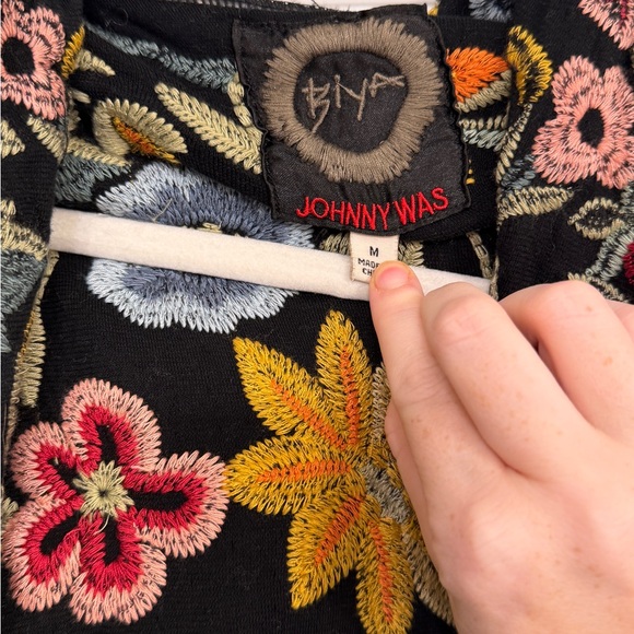 Johnny Was Embroidered Hooded Cardigan - Picture 2 of 3